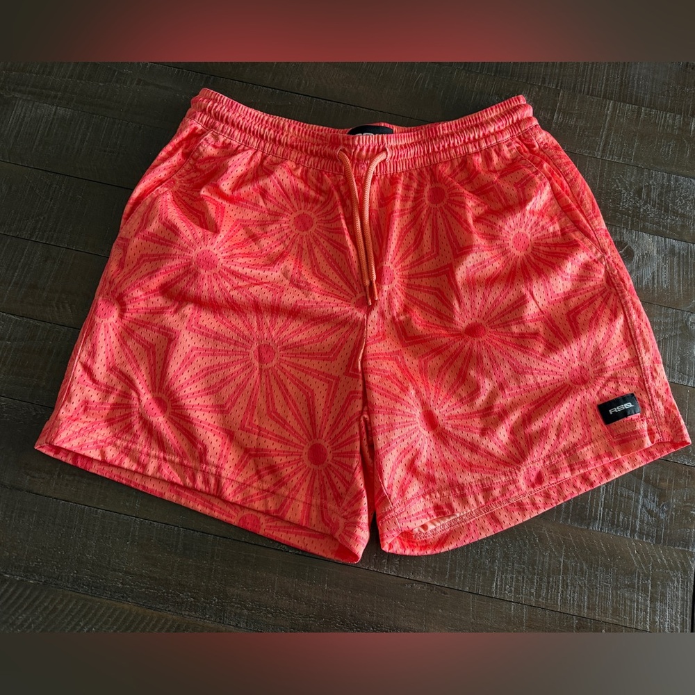 RSQ Men's Coral Print mesh Athletic Shorts